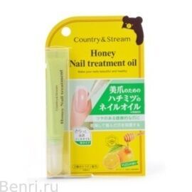 Масло для ухода за ногтями с юдзу  Honey Nail treatment, COUNTRY & STREAM, 7 гр.